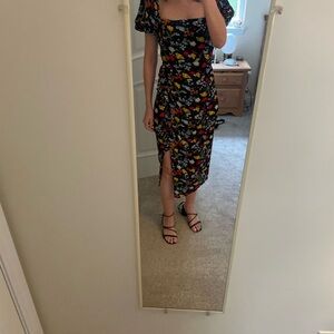 ASTR Floral Puff Sleeve Dress